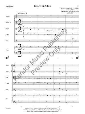 Riu, Riu, Chiu (Mateo Flecha el Viejo) - Rosenhaus - String Orchestra - Gr. 1.5