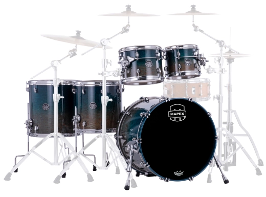 Mapex - Saturn Evolution 5-Piece Shell Pack (22,10,12,14,16) - Aegean Fade