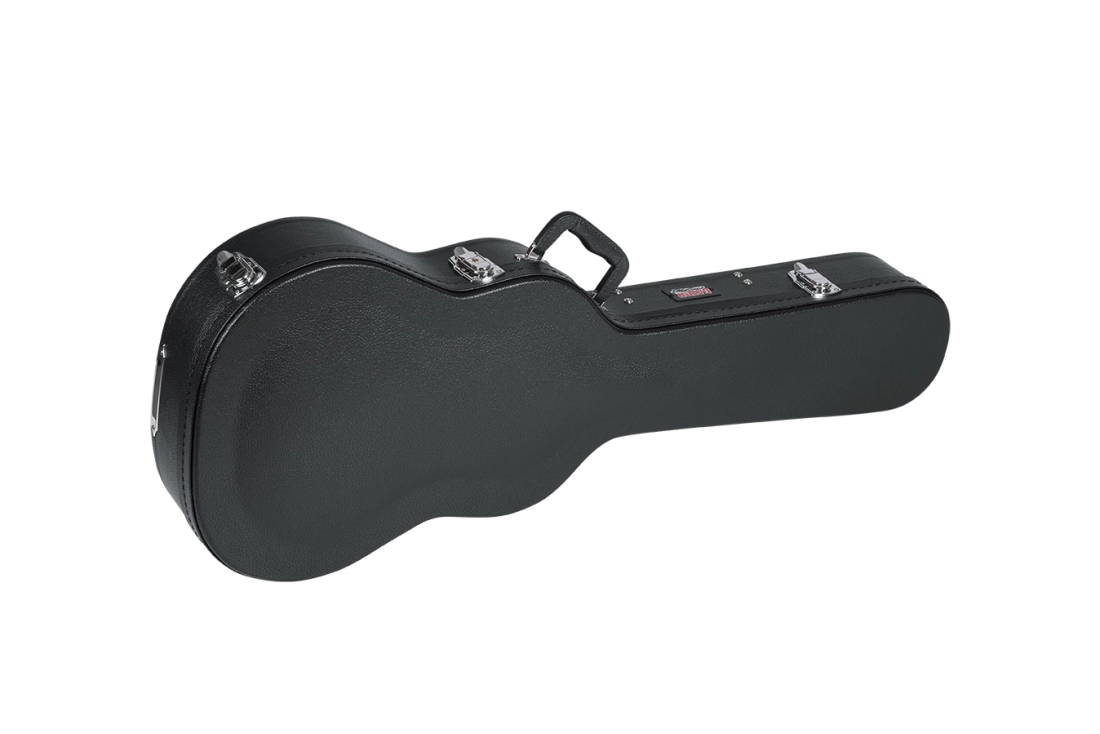 Hard-Shell Wood Case for Single-Cutaway Guitar - Black