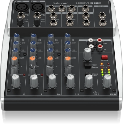 XENYX 802S Premium Analog 8-Input Mixer with USB Streaming Interface