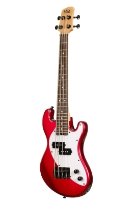 Solid Body 4-String Acoustic/Electric Fretted U-Bass with Gigbag - Candy Apple Red