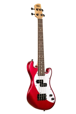 Solid Body 4-String Acoustic/Electric Fretted U-Bass with Gigbag - Candy Apple Red