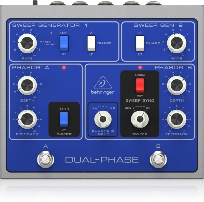 Behringer - DUAL-PHASE Authentic Dual Analog Phase Shifter with 12 Opto-Couplers