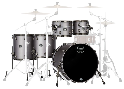 Mapex - Saturn Evolution 5-Piece Shell Pack (22,10,12,14,16) - Gun Metal Grey