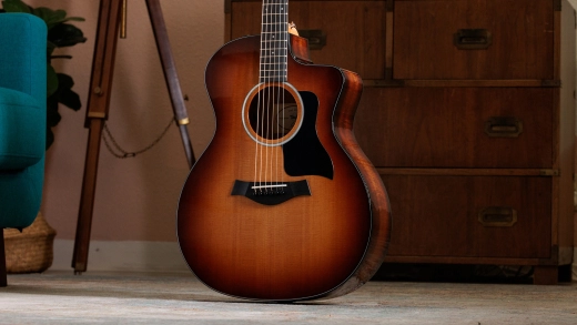 214ce-K SB Plus Grand Auditorium Koa/Spruce Acoustic/Electric Guitar with Case - Shaded Edge Burst