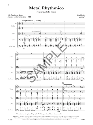 Metal Rhythmico (Featuring Solo Violin) - Mosier - String Orchestra - Gr. 5