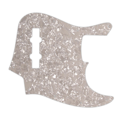 WD Music - Custom Pickguard for Fender 2013-Present Made in Mexico Geddy Lee Jazz Bass - Aged Pearl/White/Black/White