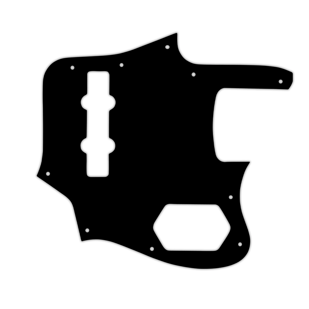 Custom Pickguard for Fender 2006-2009 Made in Japan Deluxe Jaguar Bass - Black/White/Black