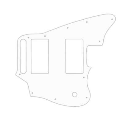 WD Music - Custom Pickguard for Fender Blacktop Jaguar - White/Black/White