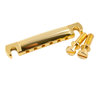 Kluson - USA Aluminum Stop Tailpiece with Steel Studs - Gold