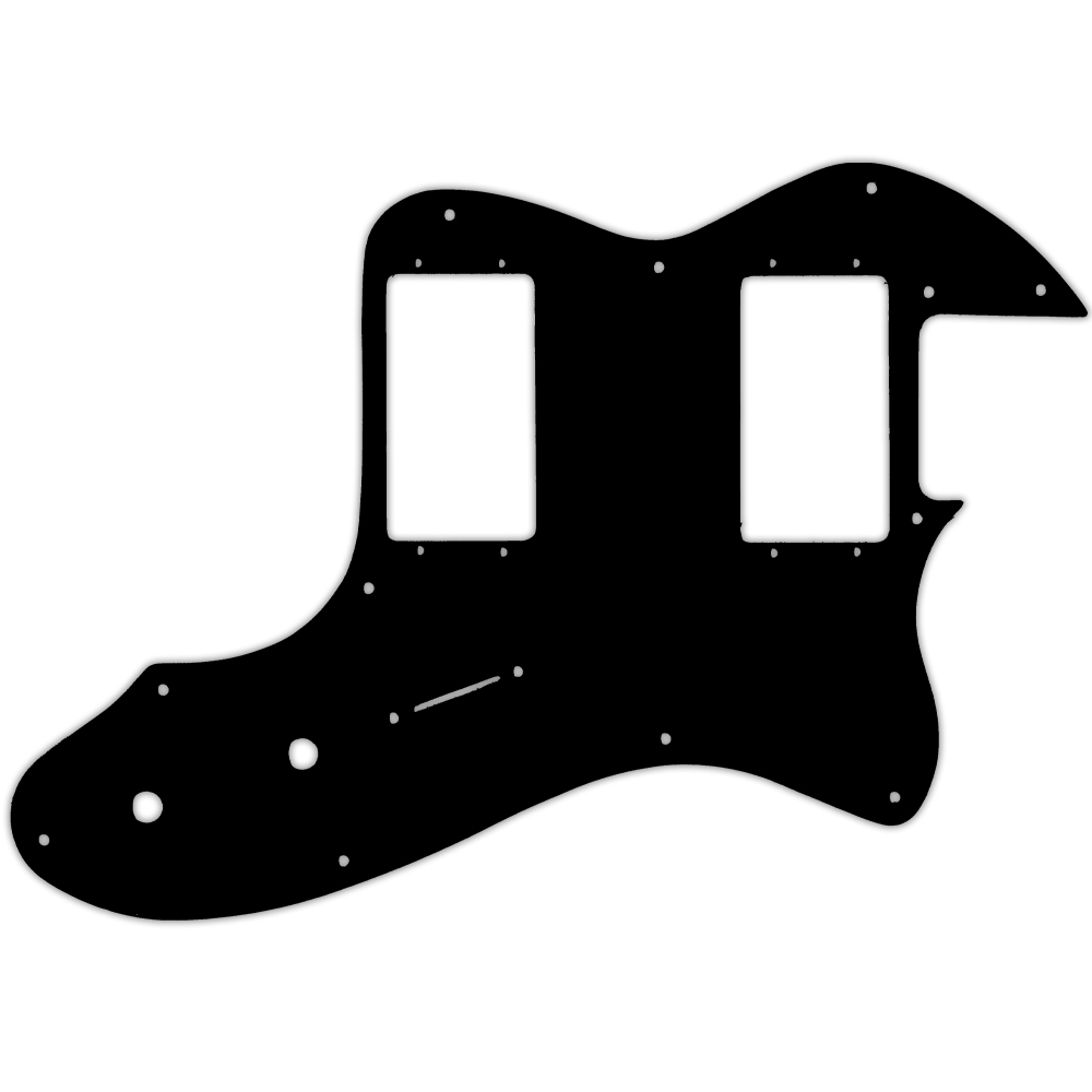 Custom Pickguard for Fender 1999-Present Made in Mexico or 2012-2013 American Vintage \'72 Telecaster Thinline - Black