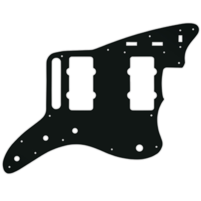 Custom Pickguard for Fender Classic Player Jazzmaster Special - Black Acrylic