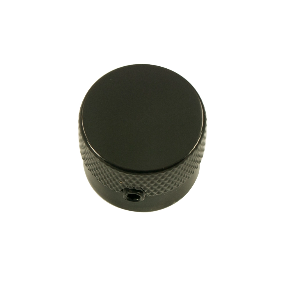 Aluminum Small Flat Top Knob - Black