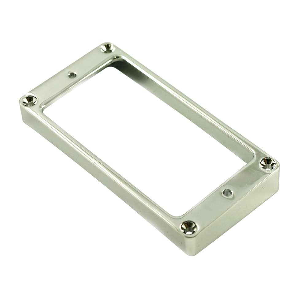 Flat Metal Humbucker Pickup Mounting Ring, High - Chrome