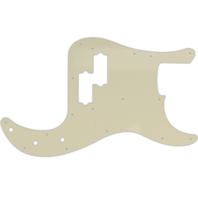 WD Music - Custom Pickguard for Fender USA Precision Bass - Parchment Solid