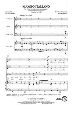 Mambo Italiano - Gallina - Choral Octavo - 3-Pt Mixed