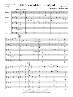 Largo and Allegro Assai - Boyce/McCashin - String Orchestra - Gr. 3.5