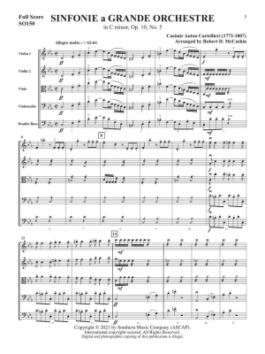 Sinfonie a Grande Orchestra (One Movement) - Cartellieri/McCashin - String Orchestra - Gr. 3.5