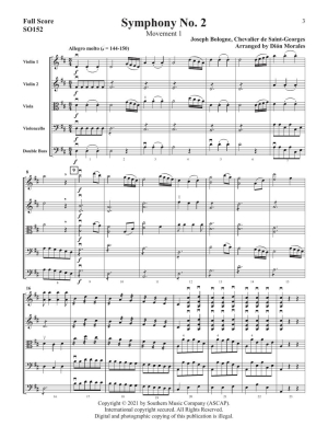 Symphony No. 2: Movement 2 - Bologne/Morales - String Orchestra - Gr. 3.5
