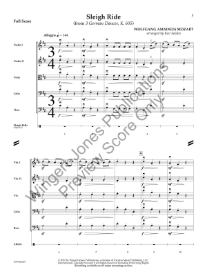 The Sleigh Ride (from 3 German Dances, K.605) - Mozart/Selden - String Orchestra - Gr. 2.5