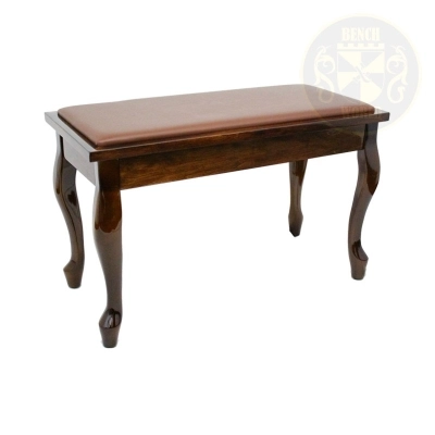 Bench World - ACE 20 2F PW Fixed Height Piano Bench - Polished Walnut