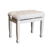 Bench World - INFINITY 1G PWHITE Deluxe Adjustable Piano Bench - Polished White