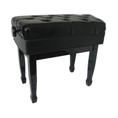 CONCERTO 1G PE Adjustable Piano Bench - Polished Ebony