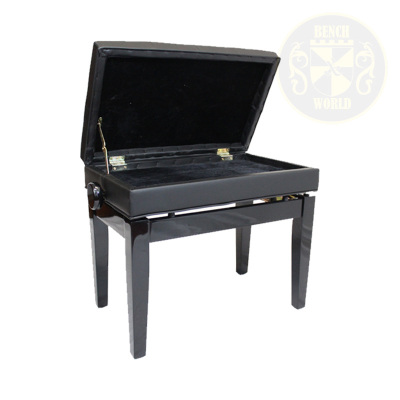 MINUET 1C PE Adjustable Piano Bench - Polished Ebony