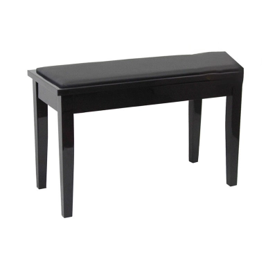 Bench World - ACE 20 2C PE Fixed Height Piano Bench - Polished Ebony