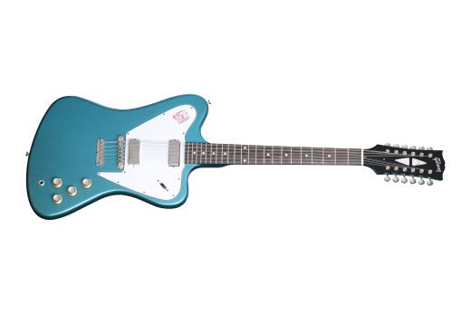 Gibson - 1965 Non-Reverse Firebird 12-String Reissue Electric Guitar with Case - Biscay Aqua Firemist VOS