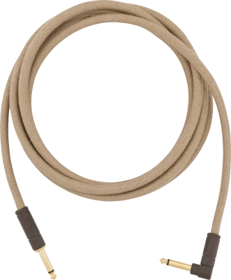 Fender - 10 Festival Pure Hemp Instrument Cable, Straight/Angle - Natural