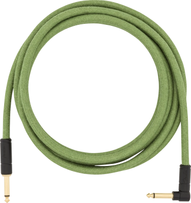 Fender - 10 Festival Pure Hemp Instrument Cable, Straight/Angle - Green