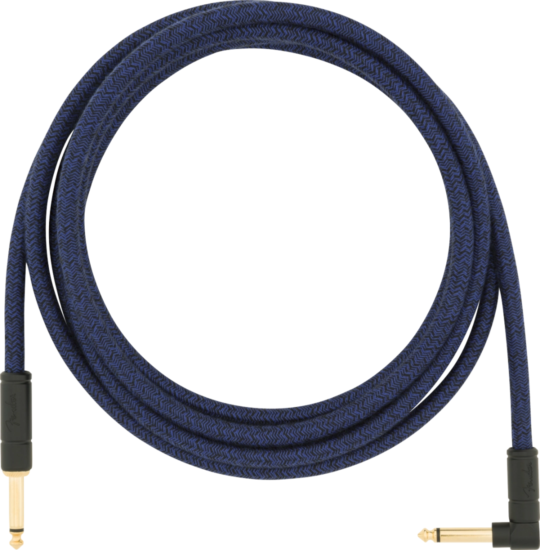 10\' Festival Pure Hemp Instrument Cable, Straight/Angle - Blue Dream