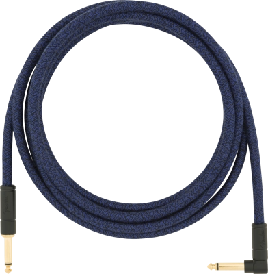 Fender - 10 Festival Pure Hemp Instrument Cable, Straight/Angle - Blue Dream