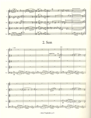 Aires Tropicales - D\'Rivera - Woodwind Quintet - Score/Parts