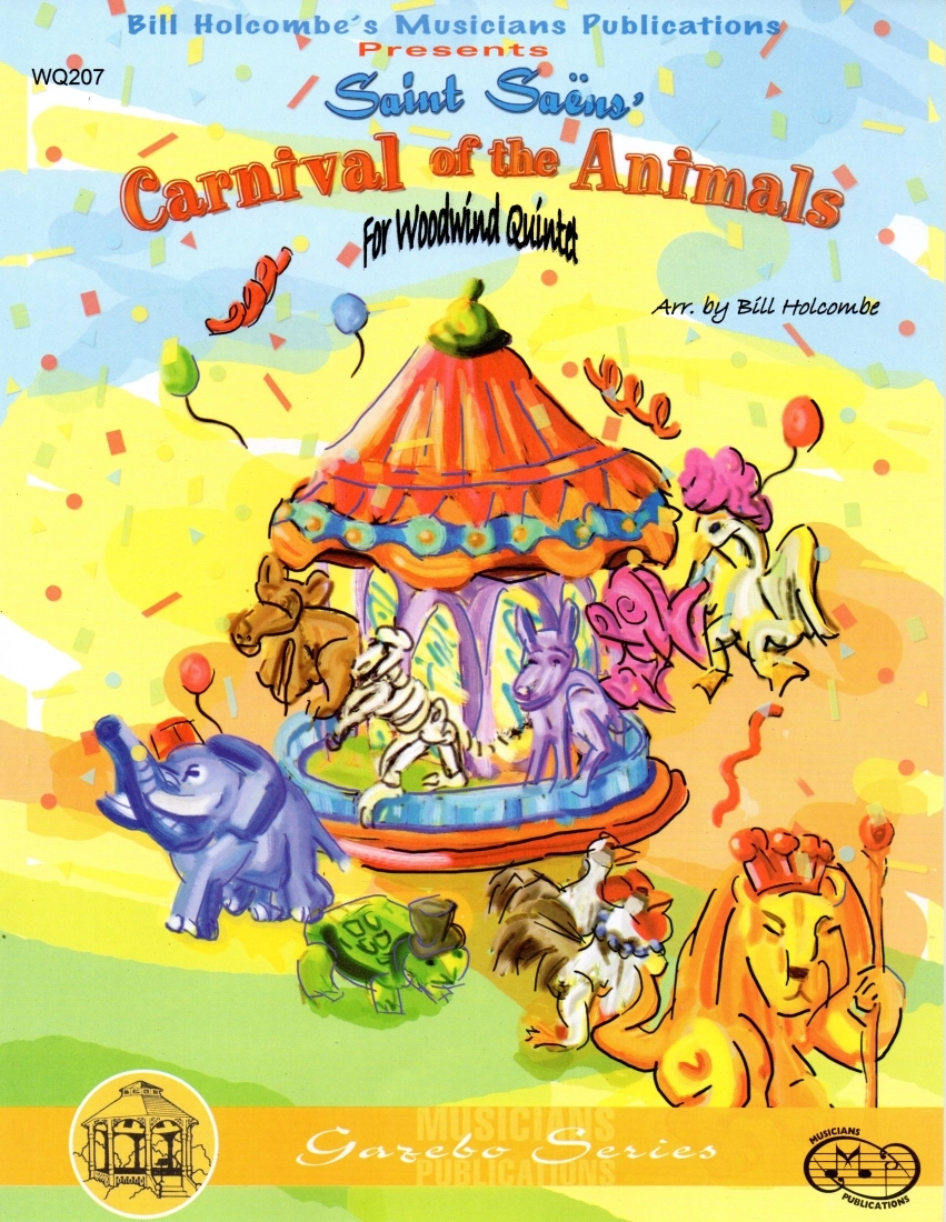 Carnival Of The Animals - Saint-Saens/Holcombe - Woodwind Quintet - Score/Parts/CD