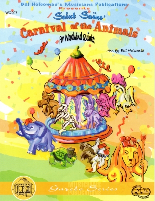 Musicians Publications - Carnaval des animaux Saint-Sans, Holcombe Quintette de bois Partition matresse, partitions individuelles et CD