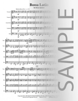 Bossa Latao - Holcombe - Brass Quintet - Score/Parts