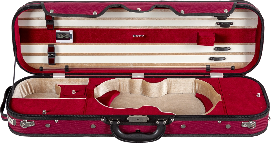 Two-Tone Violin Case - 4/4, Red/Red/Gold