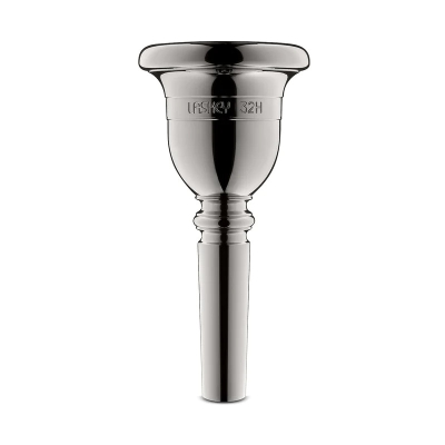 Silver-Plated Tuba Mouthpiece - 32H, American Shank