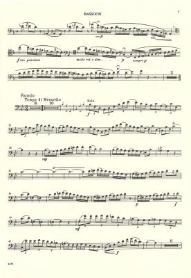 Concerto in B flat major, K. 191 - Mozart/Weisberg - Bassoon/Piano - Sheet Music