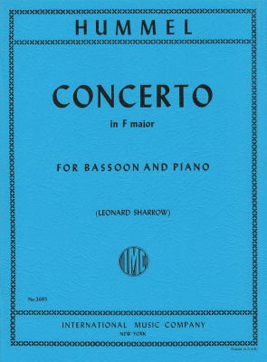 Concerto in F major - Hummel/Sharrow - Bassoon/Piano - Sheet Music