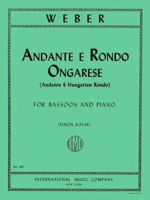 International Music Company - Andante & Rondo Ongarese, Opus 35 - Weber/Kovar - Bassoon/Piano- Sheet Music