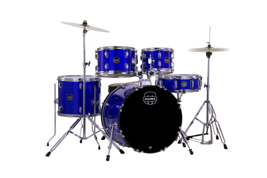 Mapex - Comet 5-Piece Drum Kit (20,10,12,14,SD) with Cymbals and Hardware - Indigo Blue