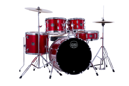 Mapex - Comet 5-Piece Drum Kit (20,10,12,14,SD) with Cymbals and Hardware - Infra Red