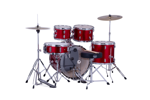 Comet 5-Piece Drum Kit (20,10,12,14,SD) with Cymbals and Hardware - Infra Red