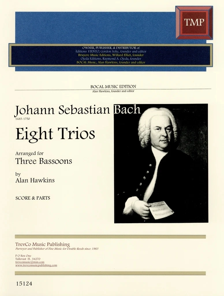 Eight Trios - Bach/Hawkins - Bassoon Trios - Score/Parts