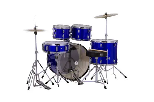 Comet 5-Piece Drum Kit (22,10,12,16,SD) with Cymbals and Hardware - Indigo Blue