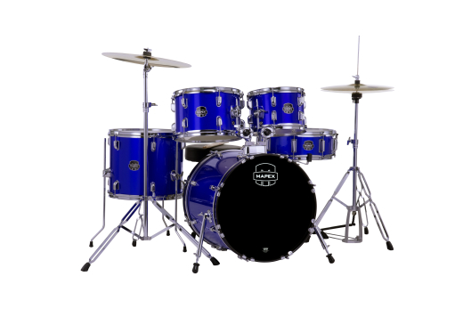 Mapex - Comet 5-Piece Drum Kit (18,10,12,14,SD) with Cymbals and Hardware - Indigo Blue
