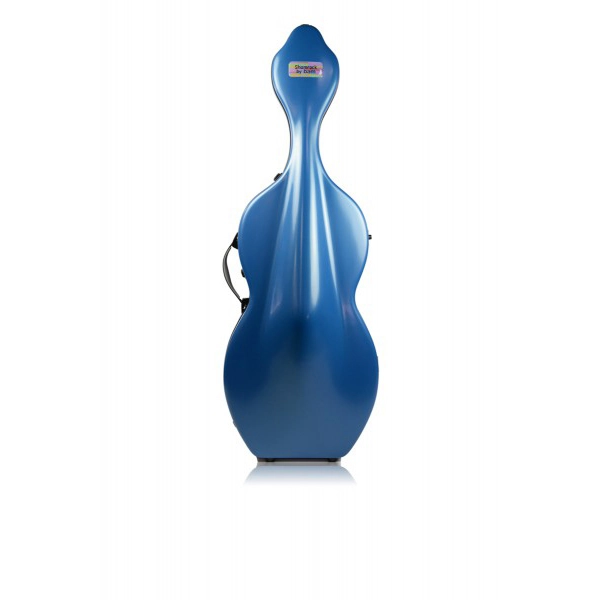 Hightech Shamrock Cello Case - Azure with Wheels